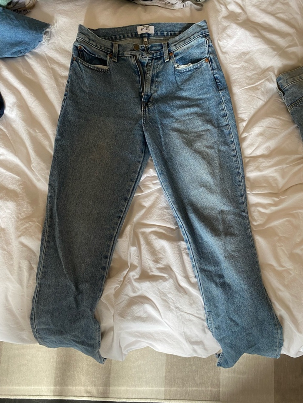 PISTOLA High-Rise Slim Jeans with slit